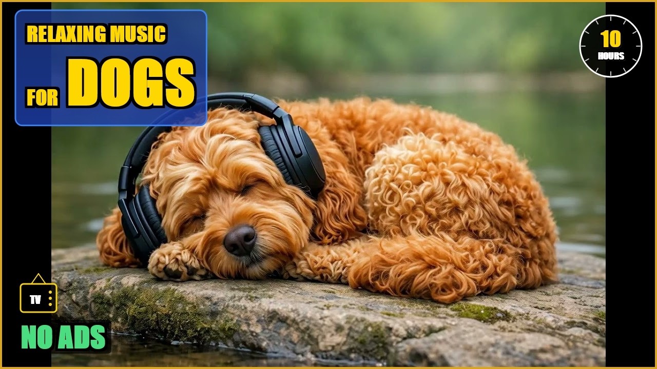 Dog Calm Music | Gentle River Nature Sounds | 10 Hours 💧 (4K)