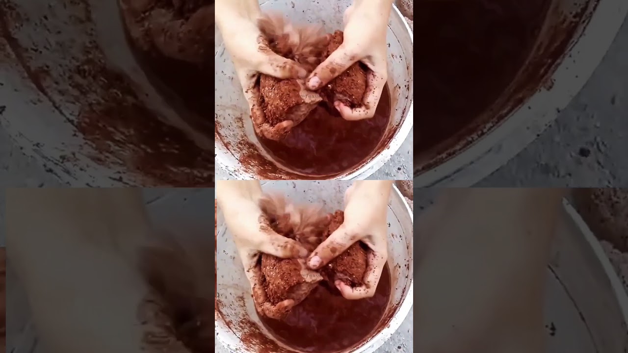 Dipping Minilibi ASMR #asmrcrumble #yshorts #explore #shorts #explore #fyp #clay #dipping