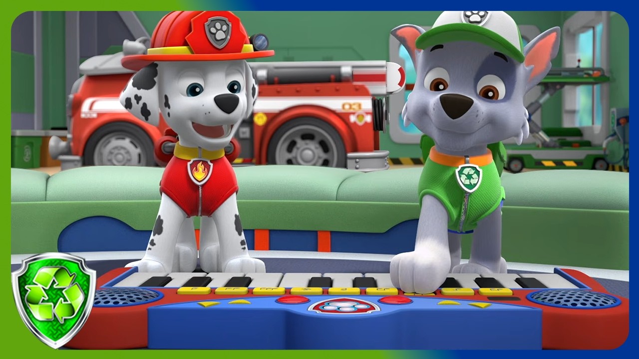 Marshalls Broken Horn? Rocky to the Rescue! | Rocky's Garage | Rocky PAW Patrol | Cartoons for Kids