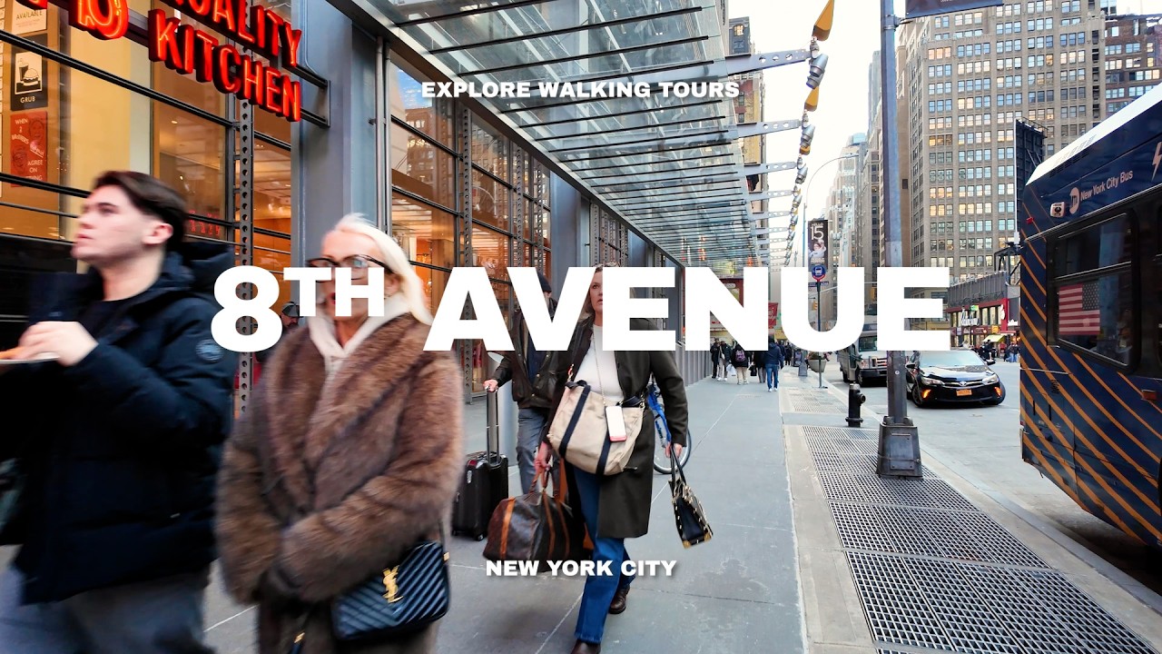 People Watching Walking Tour of 8th Avenue NYC | 42nd Street to 14th Street
