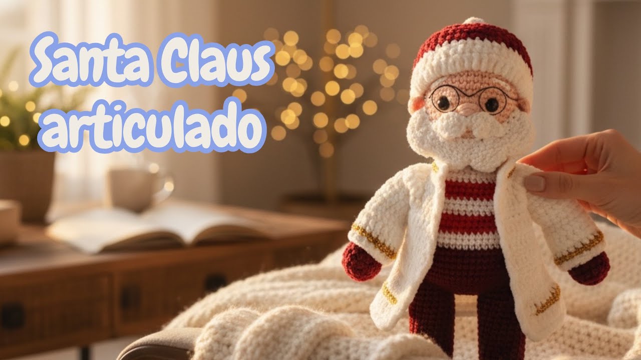 Papá Noel Santa Claus amigurumi a crochet - Parte 7 Pantalón