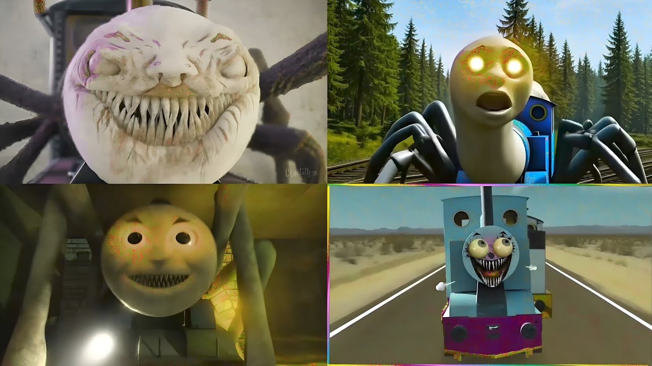 THOMAS TRAIN MONSTER 🚂 🆚 CURSED THOMAS MONSTER 🤖 🆚 CHOO CHOO CHARLES MONSTER ❄️TILES HOP44