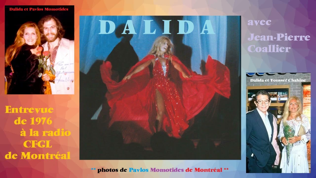 mv  Dalida   Entrevue avec Jean Pierre Coallier en 1976 à la radio CFGL de Montréal