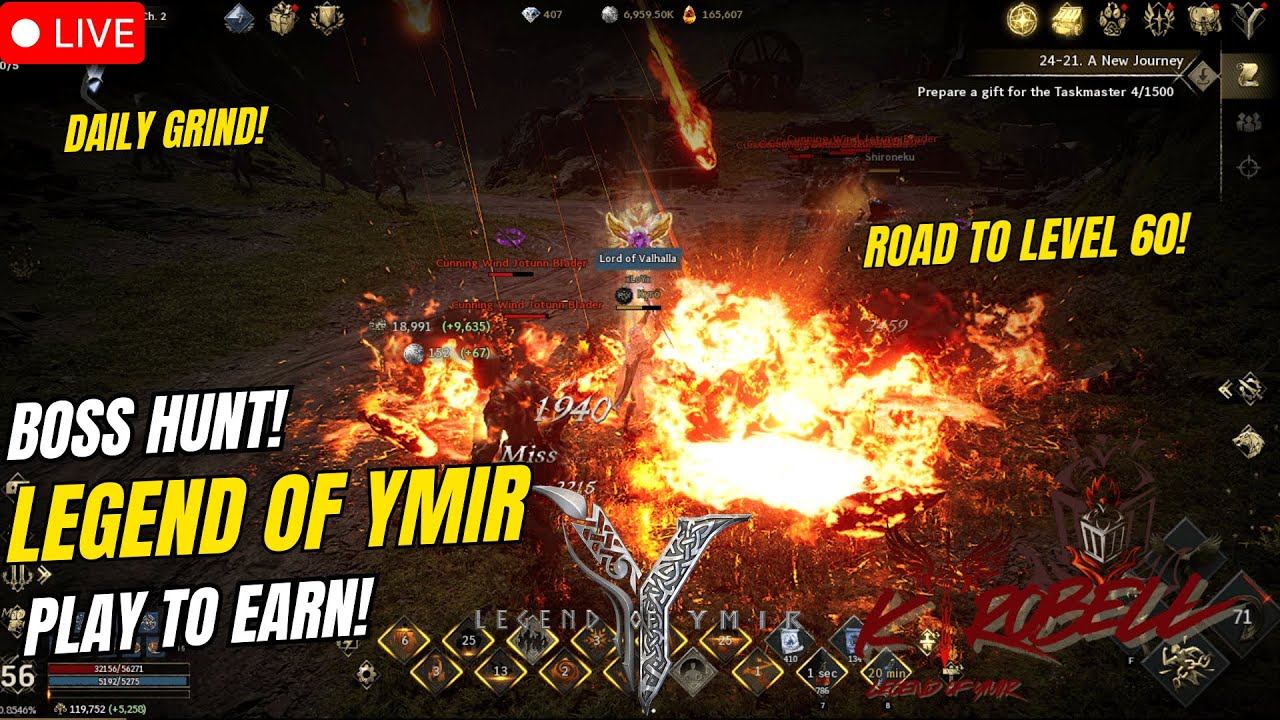 Legend Of Ymir | Boss Hunt! Daily Grind , Road to 60! ( Tagalog )