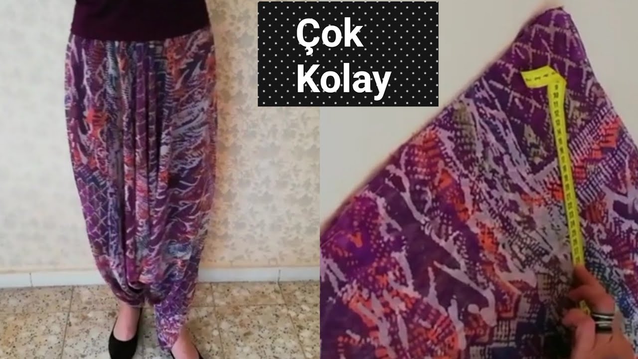 Eşarpla Pratik Şalvar Dikimi