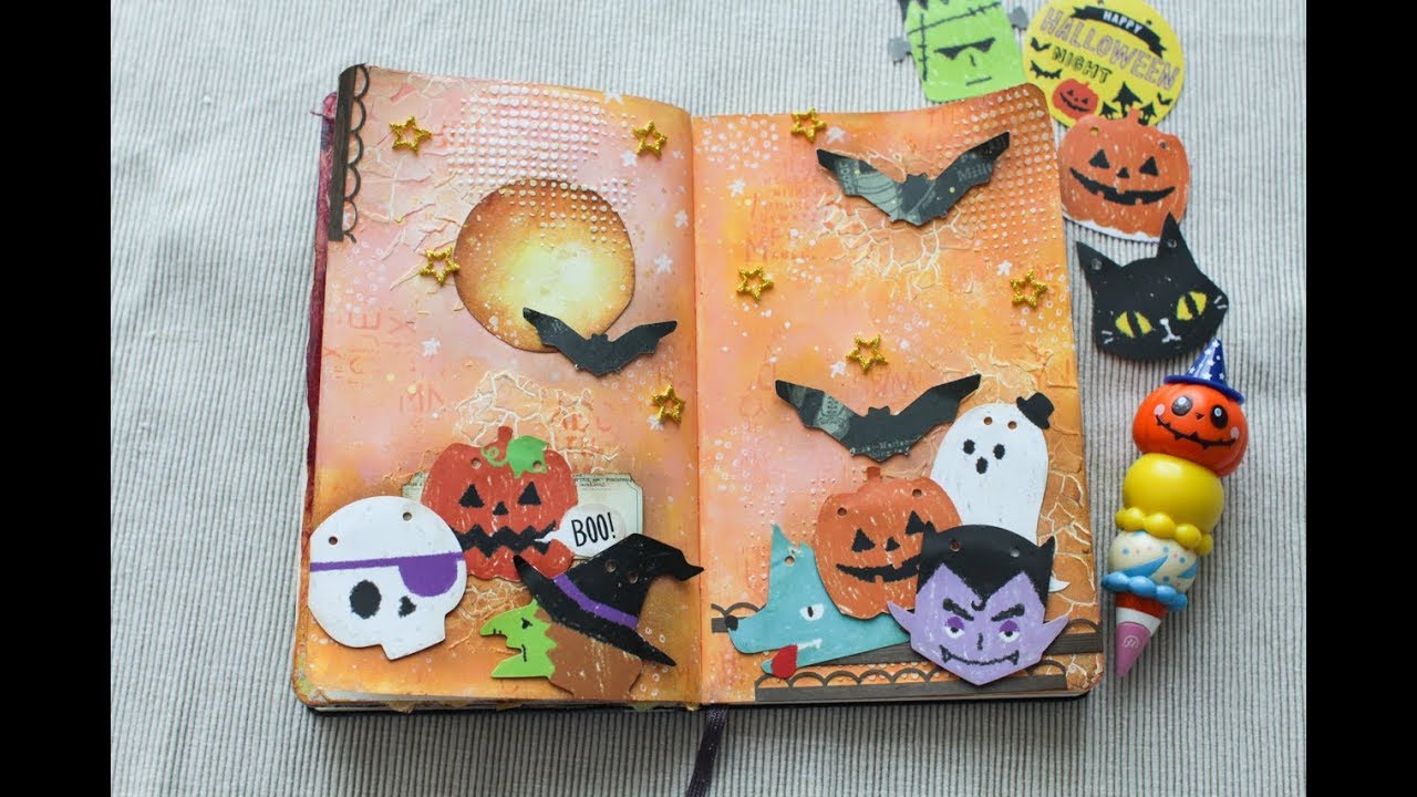 Take 5 Art Journal Collaboration - Boo