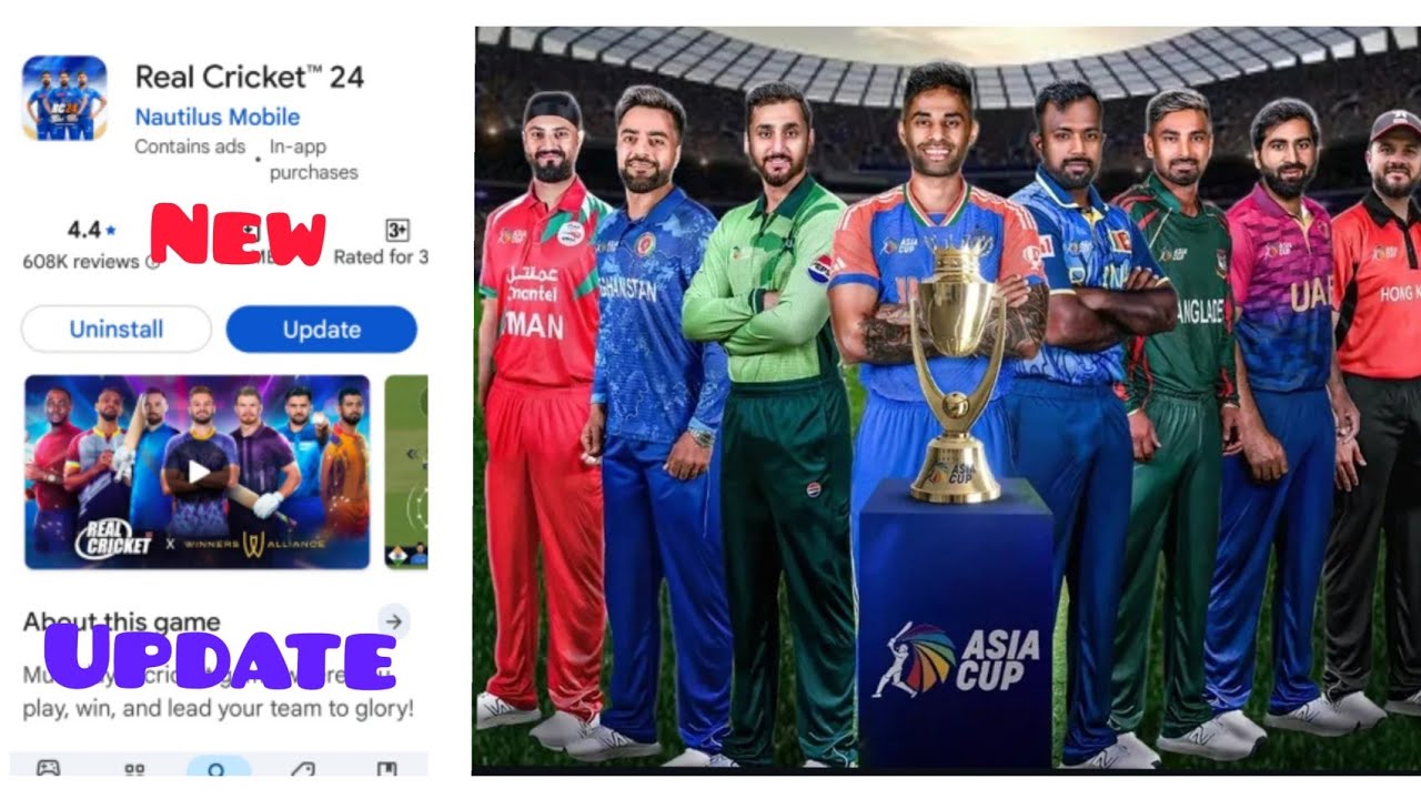 Real cricket 24 : Asia cup 🏆 update coming this week Full review this video 