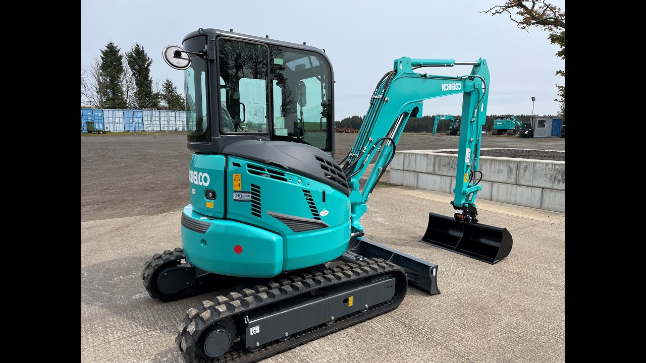 New Kobelco SK35SR-6E Excavator for sale at Corsehouse Commercials in Ayrshire (walk around video)