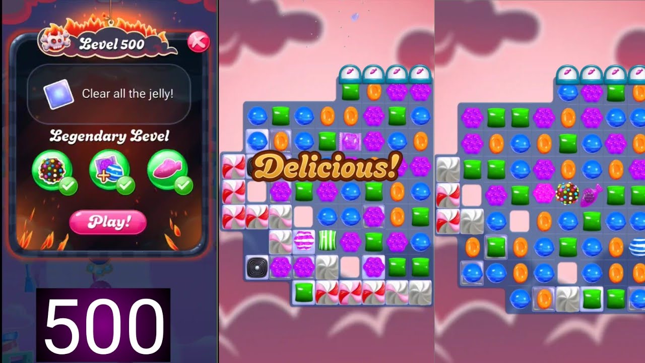 Candy crush level 500 । legendary level । #candycrush  । #candycrushsaga । Sudheer Gaming