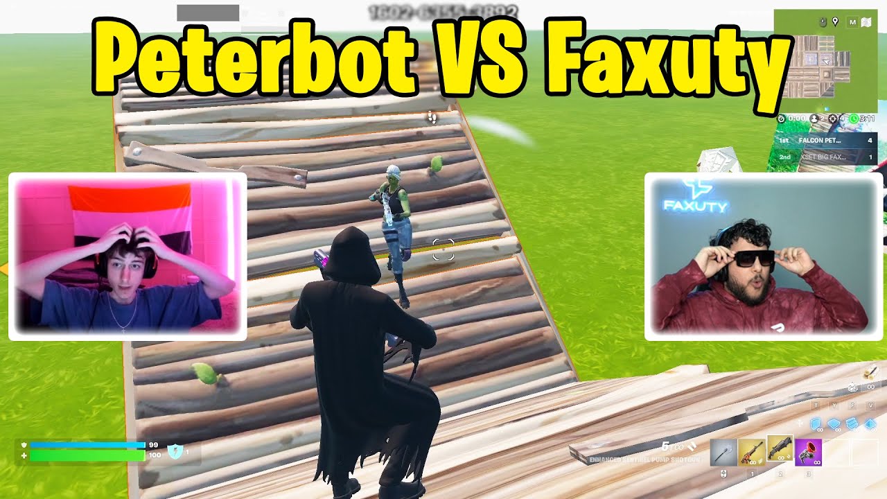 Питербот против Фэксути: бои 1 на 1❗ #fortnite
