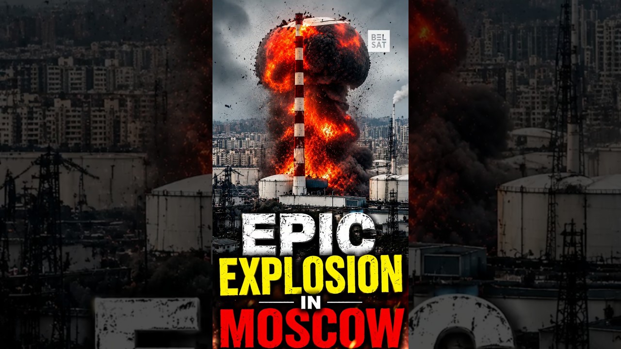 Epic explosion in Moscow after Ukraine's drone attack #shorts