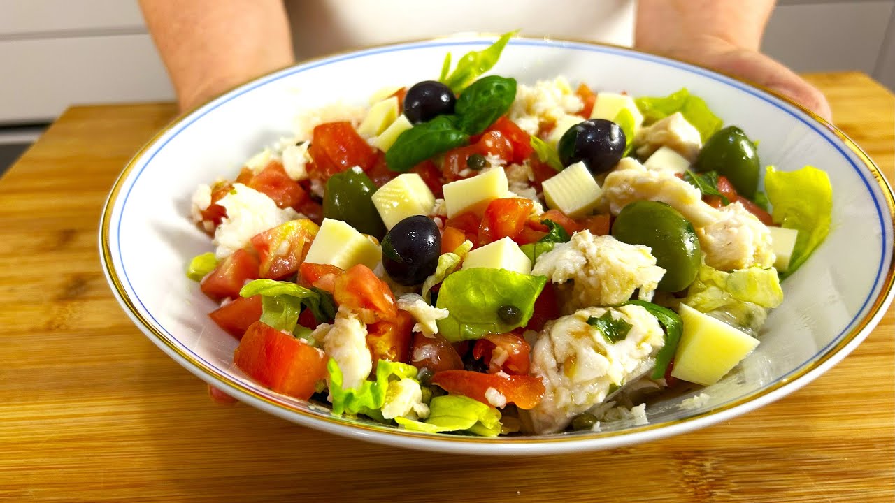 RICETTA FRESCA E ESTIVA 🥗 INSALATA DI MERLUZZO ALLA MEDITERRANEA