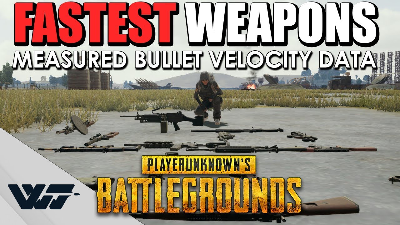 TEST: The fastest weapons - 1.0 Ballistics of PUBG. ARs, SRs and LMGs tested!