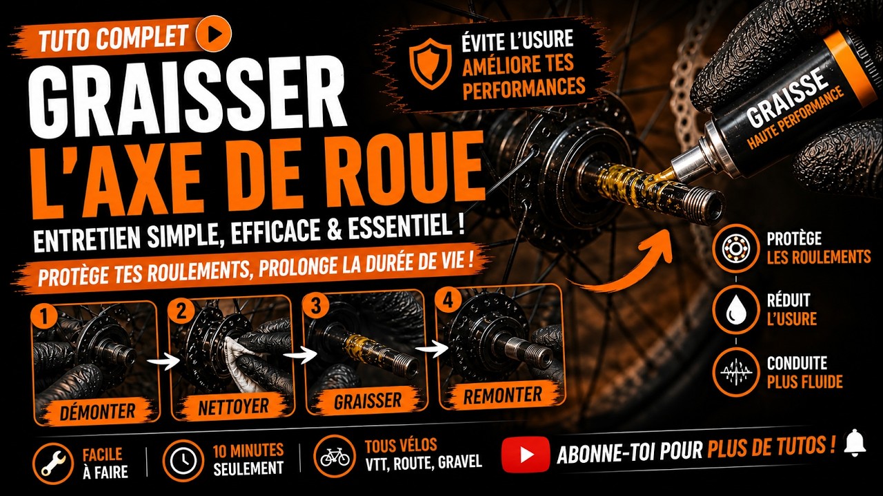 Comment bien graisser l'axe de roue de vélo