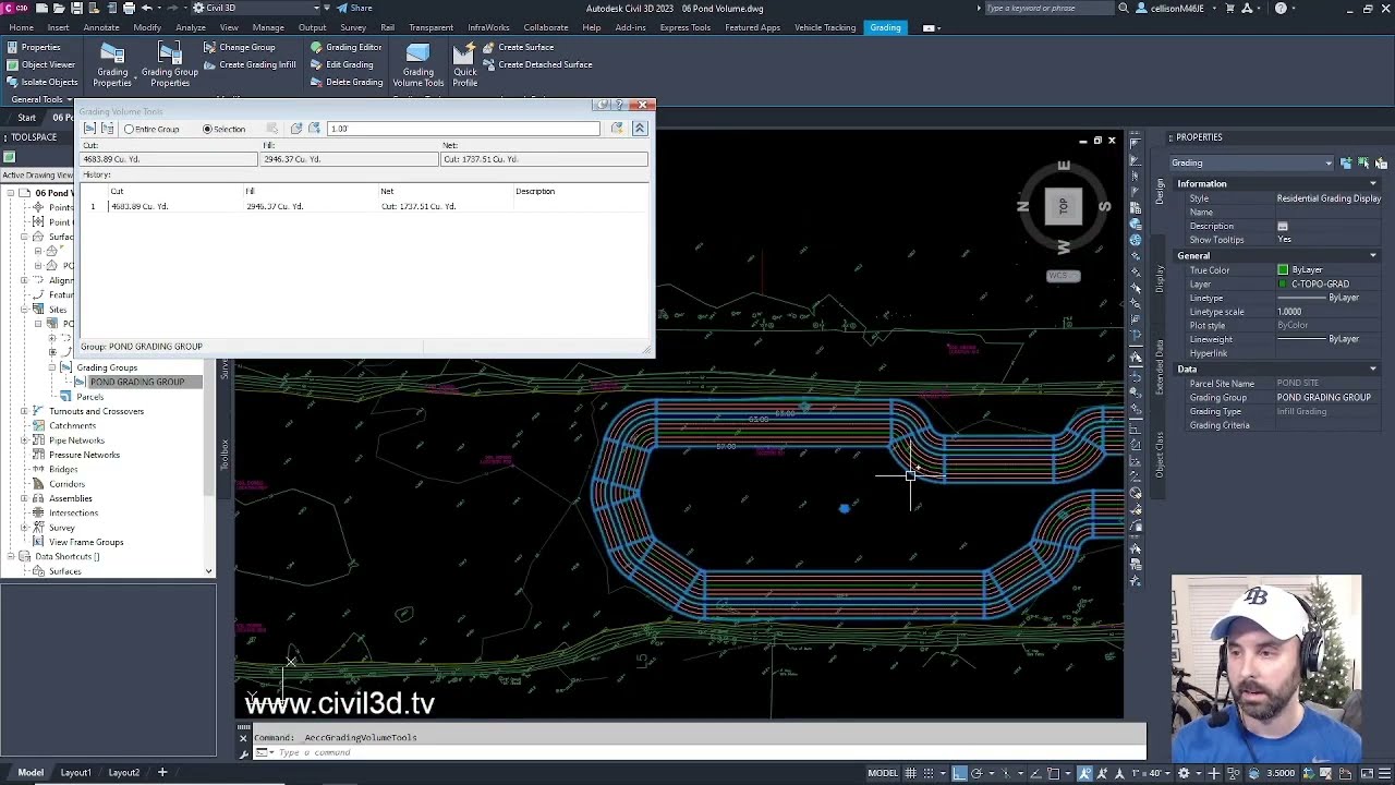 06 Pond Volume and Balancing Tools in Civil 3D 2023