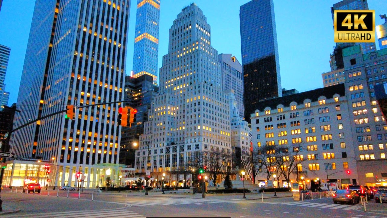 NYC Walking Tour 2022 - Winter Evening Walk - Central Park, 5th Avenue, Upper East Side Manhattan 4K