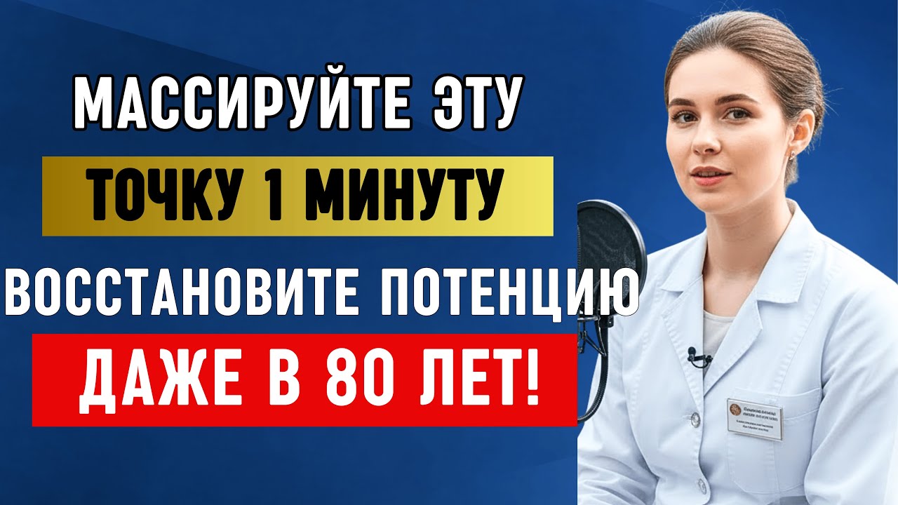 Пожилые Мужчины! Массируйте Эту Точку 1 Минуту И Верните Мужскую Силу - Метод Д-ра Ольги Смирновой
