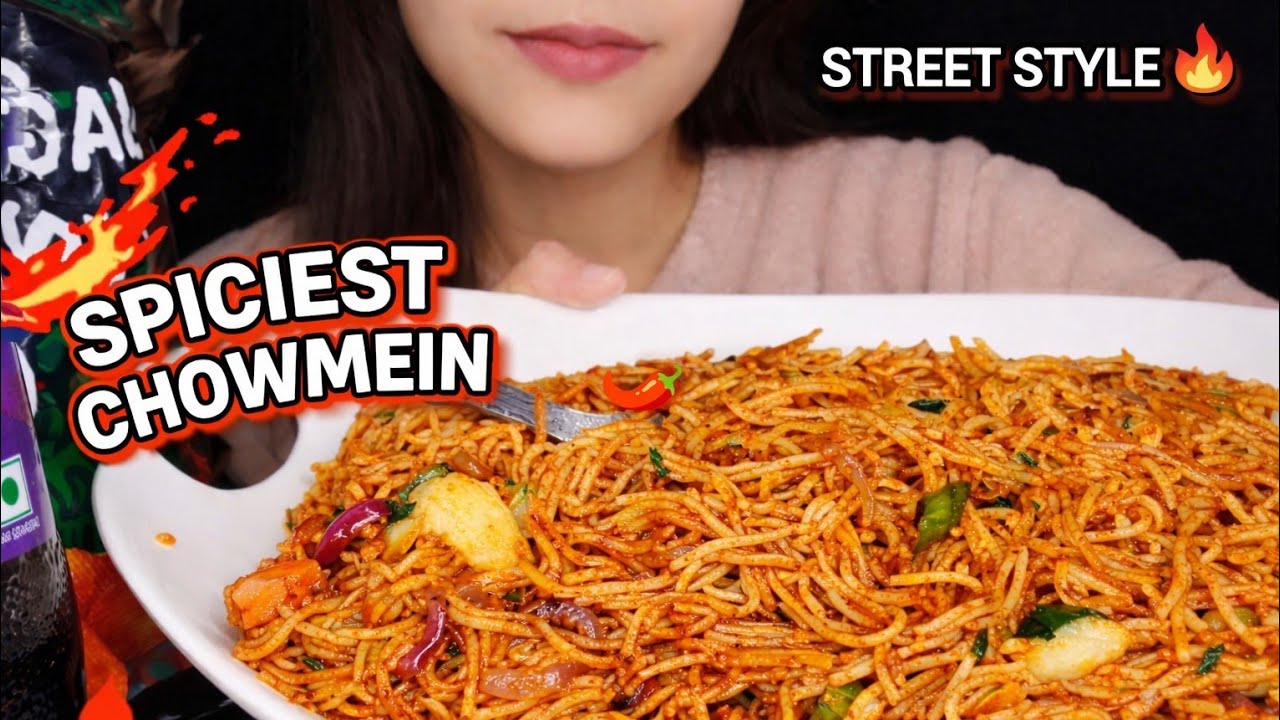 🔥 SPICIEST STREET CHOWMEIN MUKBANG 🌶️ | So Hot 😱 | Street Style Noodles