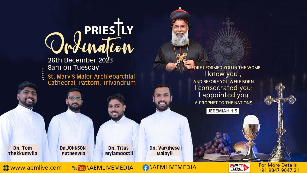 Priestly Ordination : Priestly Ordination I at St.Mary’s Cathedral Pattom, Trivandrum