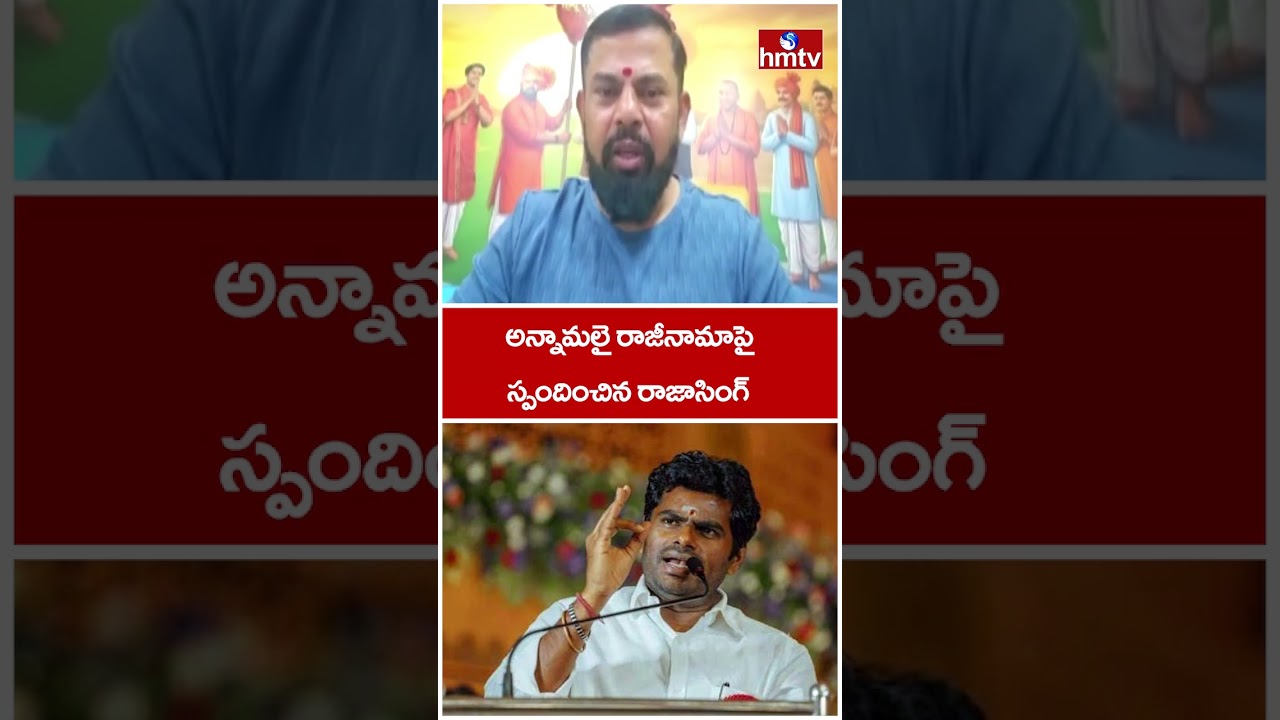 అన్నామలై రాజీనామాపై స్పందించిన రాజాసింగ్ | Raja Singh Response To Annamalai Resignation | hmtv