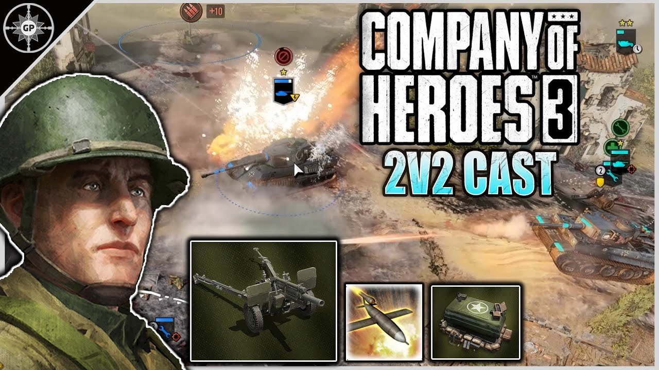 Heavy Artillery & Heavy Infantry vs Heavy Tanks! | 2v2 Santuario | CoH3 Cast 2.0 #22