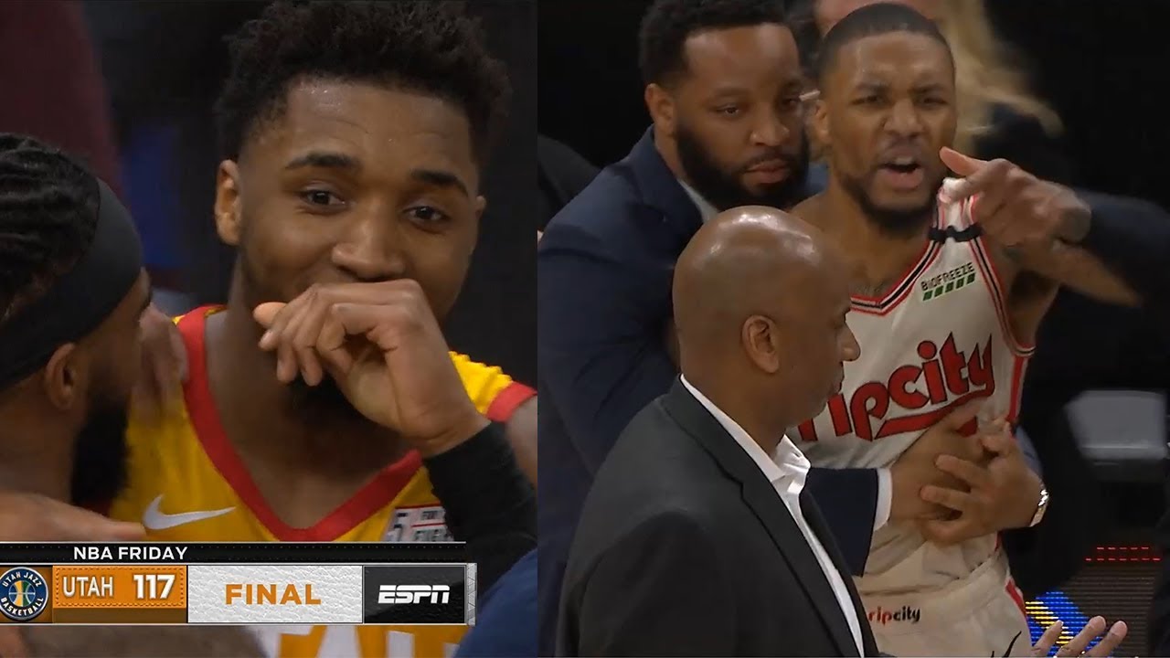 Damian Lillard is HEATED after the officials miss the blatant goaltend! Blazers vs Jazz