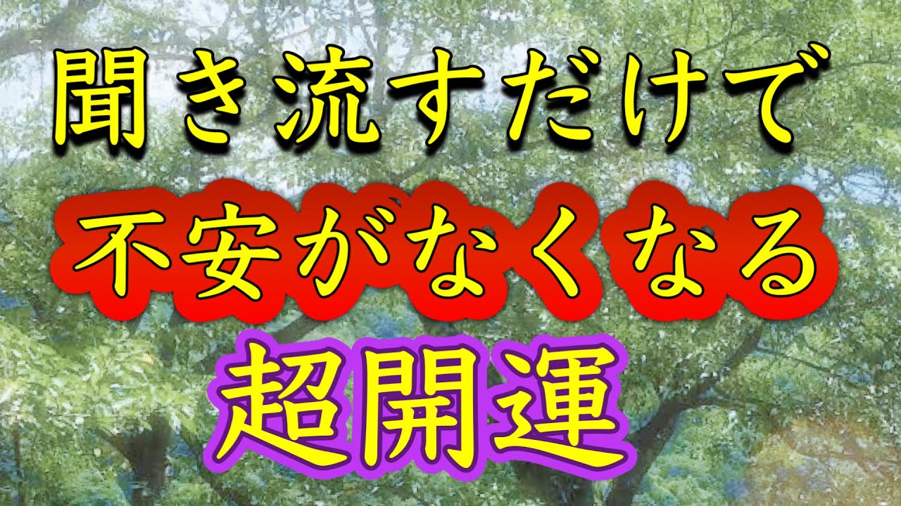 今日必ず見てください【聞き流すだけ】不安がなくなる。開運が加速する。幸運に恵まれる。ツキを呼ぶ。絶好調な1日になる。最高の運気になる。いいことしか起こらない。全て守られる。金運恋愛運健康運サブリミナル