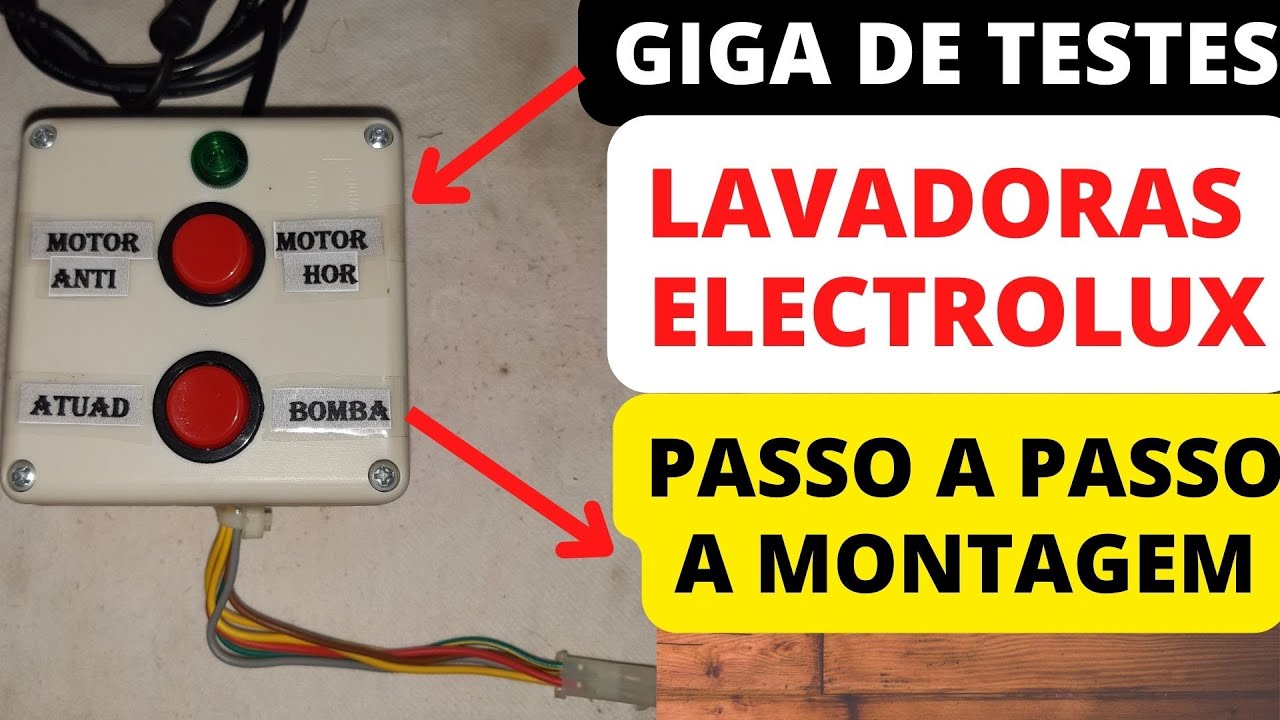 🚨 montagem de um giga de testes para lavadoras electrolux com sistema de catraca (PASSO A PASSO)