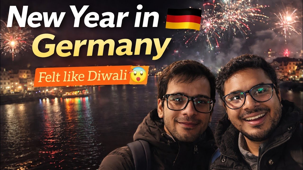 Crazy celebration of New year in Germany/ police stopped us😱