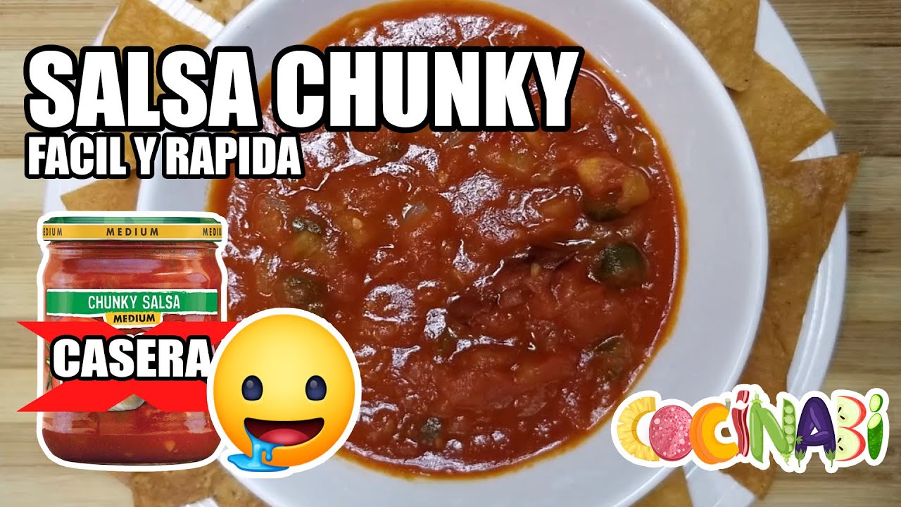 👨&zwj;🍳RECETA DE SALSA CHUNKY ESTILO TOSTITOS | COCINABI🔥🥘