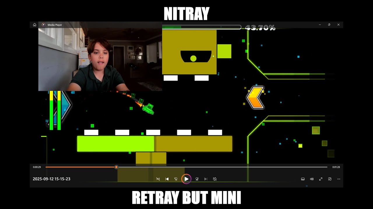 NiTray | ReTray but in mini mode - Level made by me (@BexVortex0GD20)