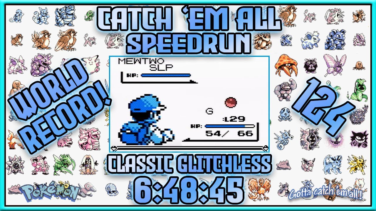 Pok&eacute;mon Blue Catch 'em All Glitchless (Classic Rules) in 6:48:45  [Former World Record]