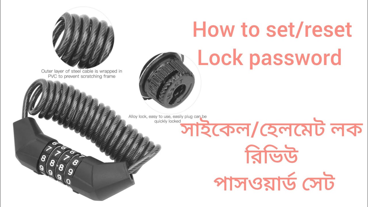 cycle helmet lock .. how to set/reset password #cycle #helmet