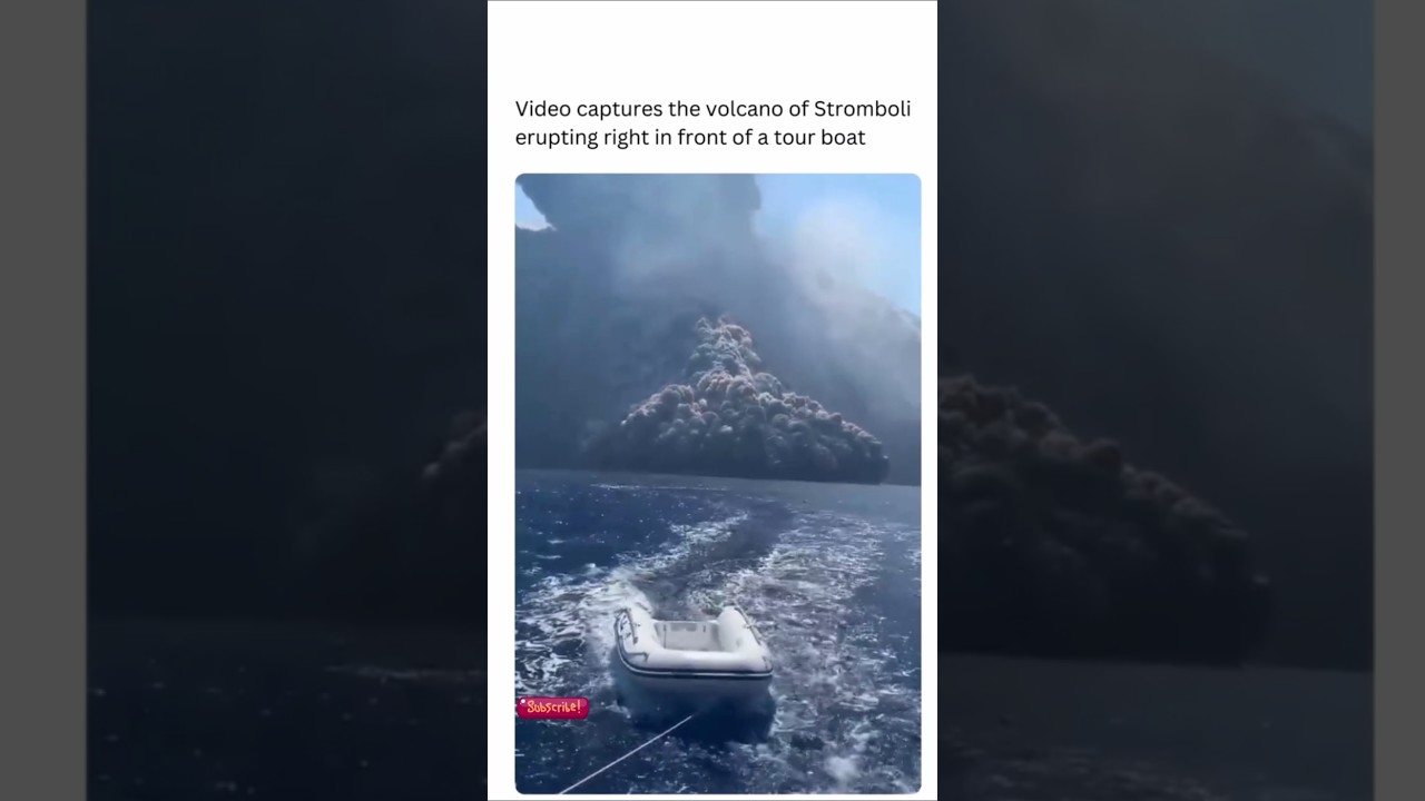 Volcanic Cloud Surges Toward Fleeing Boat After Dramatic Stromboli Eruption! 2024-09-24
