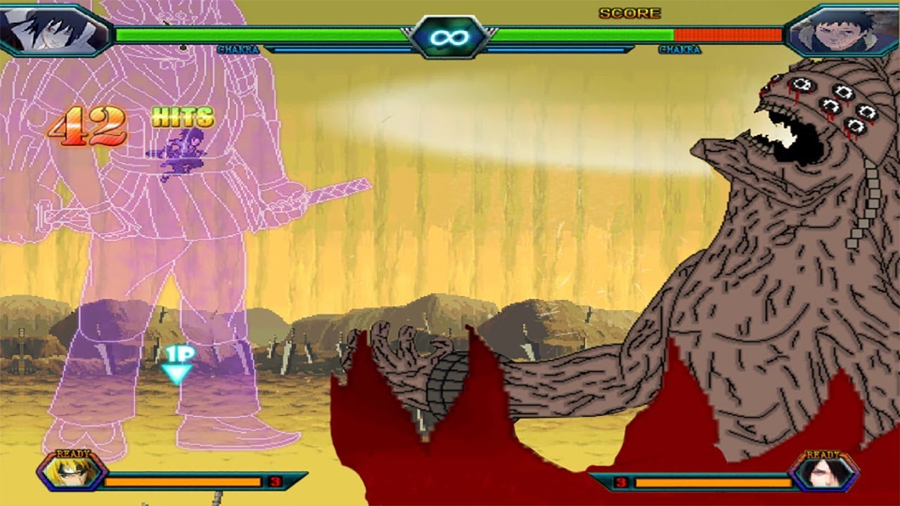 All Sasuke Forms Vs Uchiha Clan - Bleach Vs Naruto 3.3