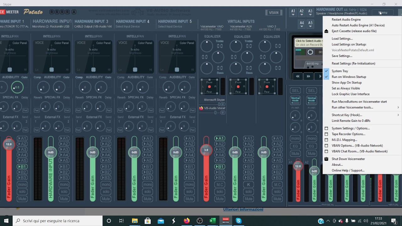 5   VOICEMEETER CAVI AUDIO VIRTUALI E VIRTUAL INPUT