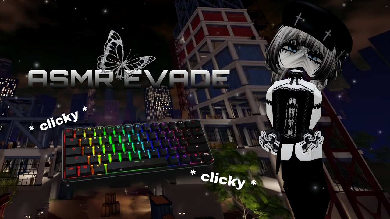 Roblox EVADE Keyboard ASMR ( very clicky) + pro gameplay