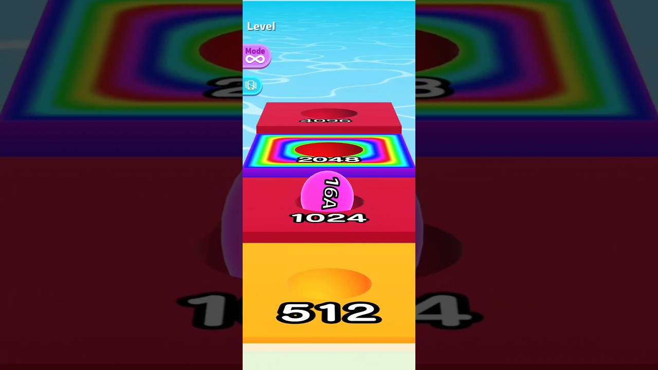2048 | 2048 | Ball Run 2048 Level1000 Crossed (Ball Run 2048 Max Level) #cutiepie22yt #devagamezone