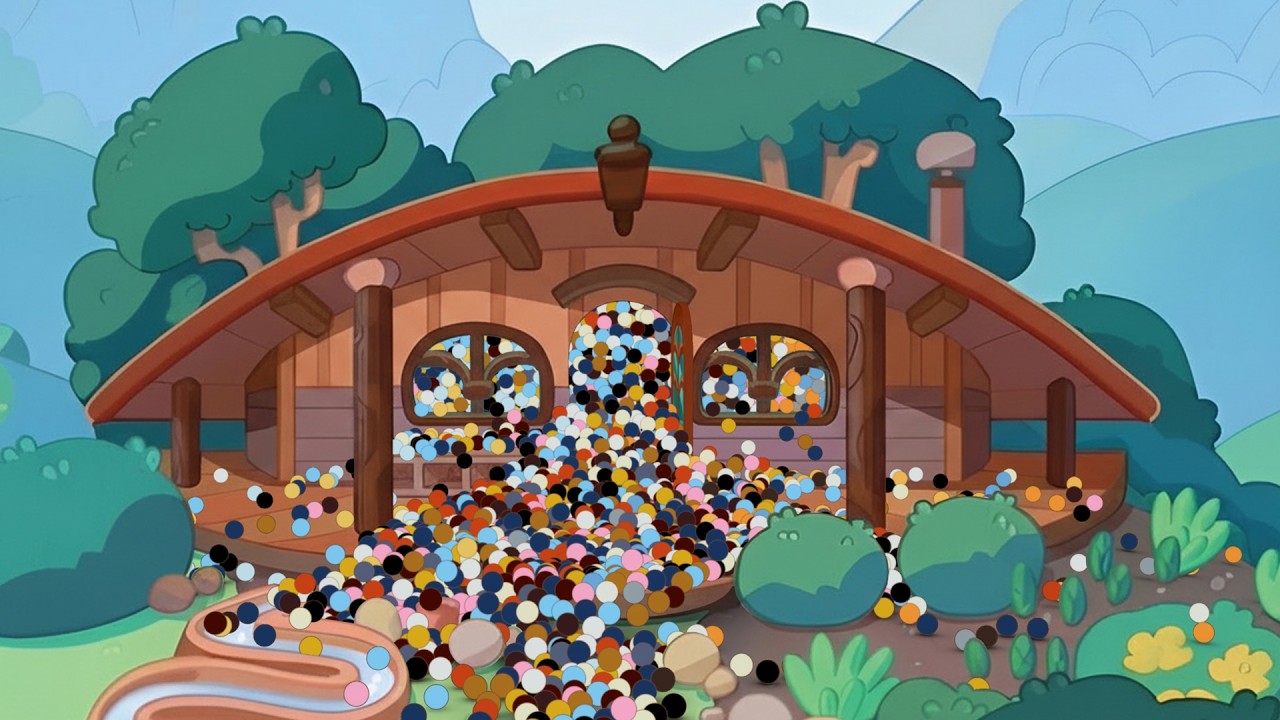 Bluey  - Watch What 100,000 Balls Do to the School!