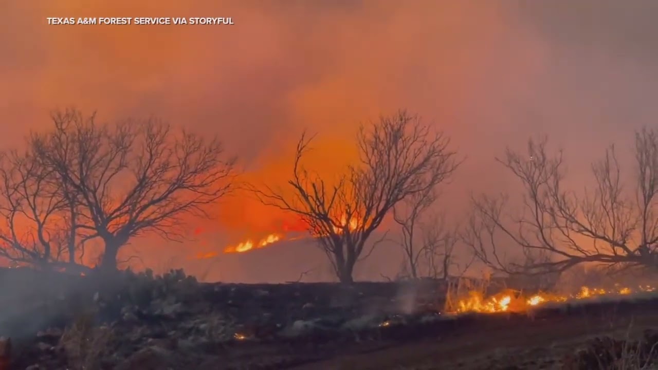 Crews Fight Grass Fires in North Texas Amid Red Flag Warning