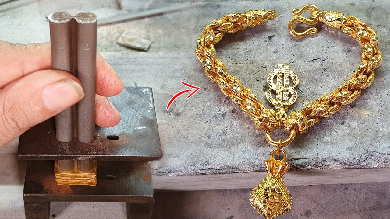 The best tool to make gold bracelet | gold bracelet making at home | gold chain bracelet