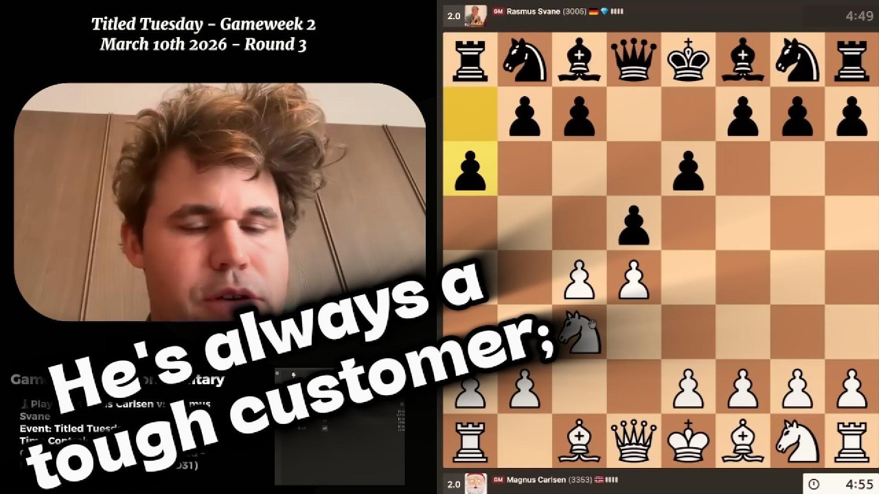 Magnus Carlsen vs Rasmus Svane | Magnus Queen&rsquo;s Gambit