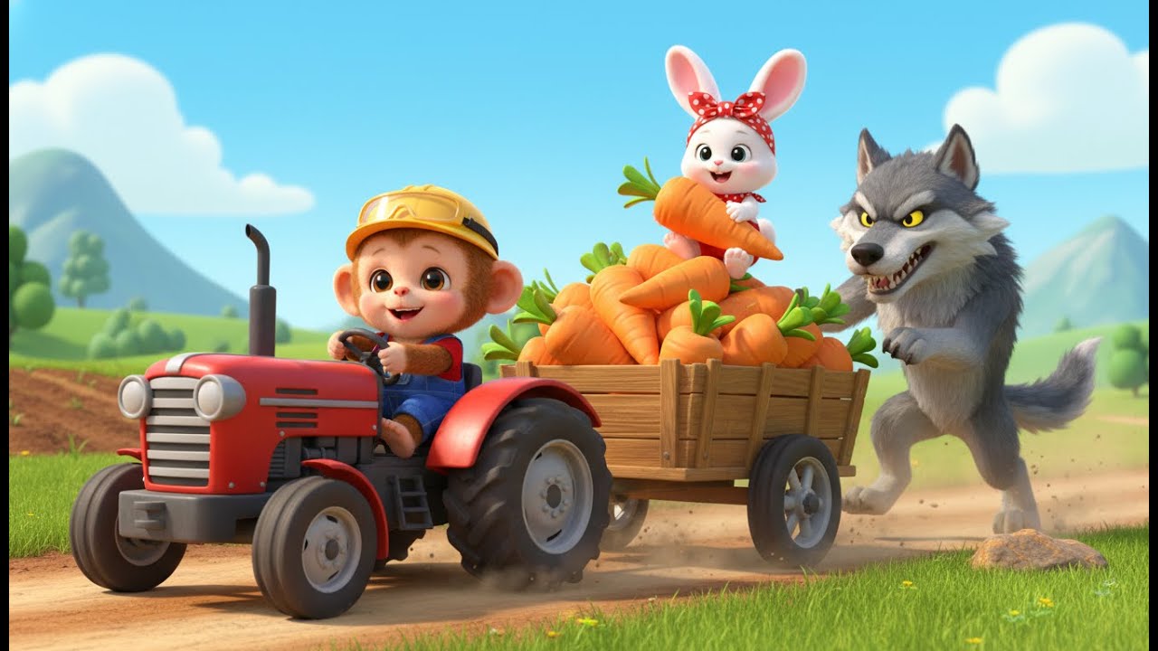Monkey Invents Super Fast Carrot Harvesting Machine