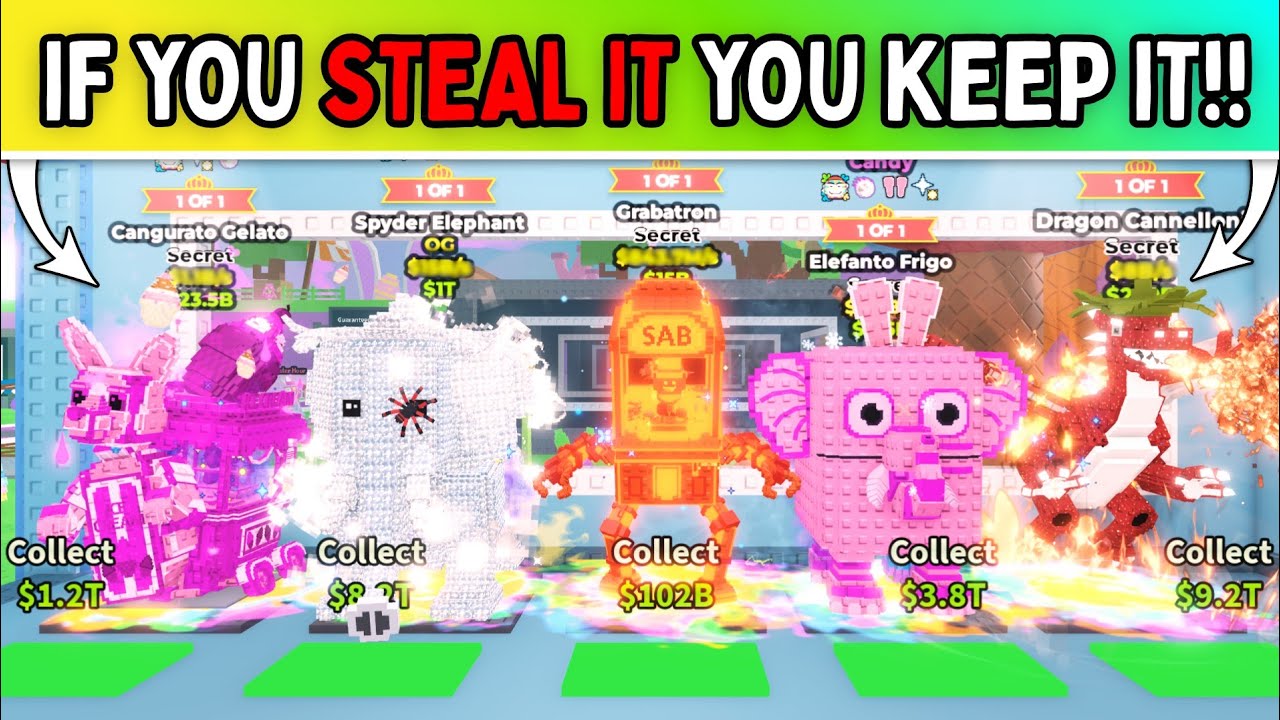 I LET EVERYONE STEAL MY BRAINROTS!! *INSANE!!!* Steal a Brainrot ROBLOX!