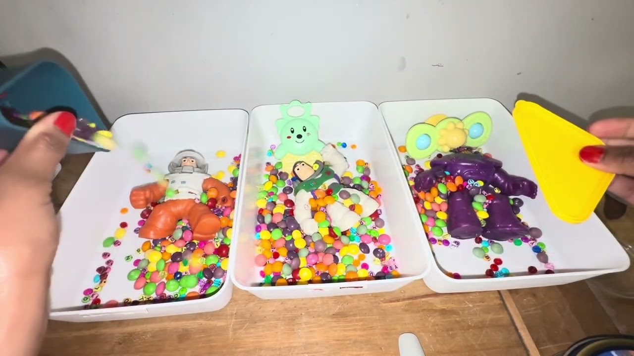 satisfying video with toys and candy