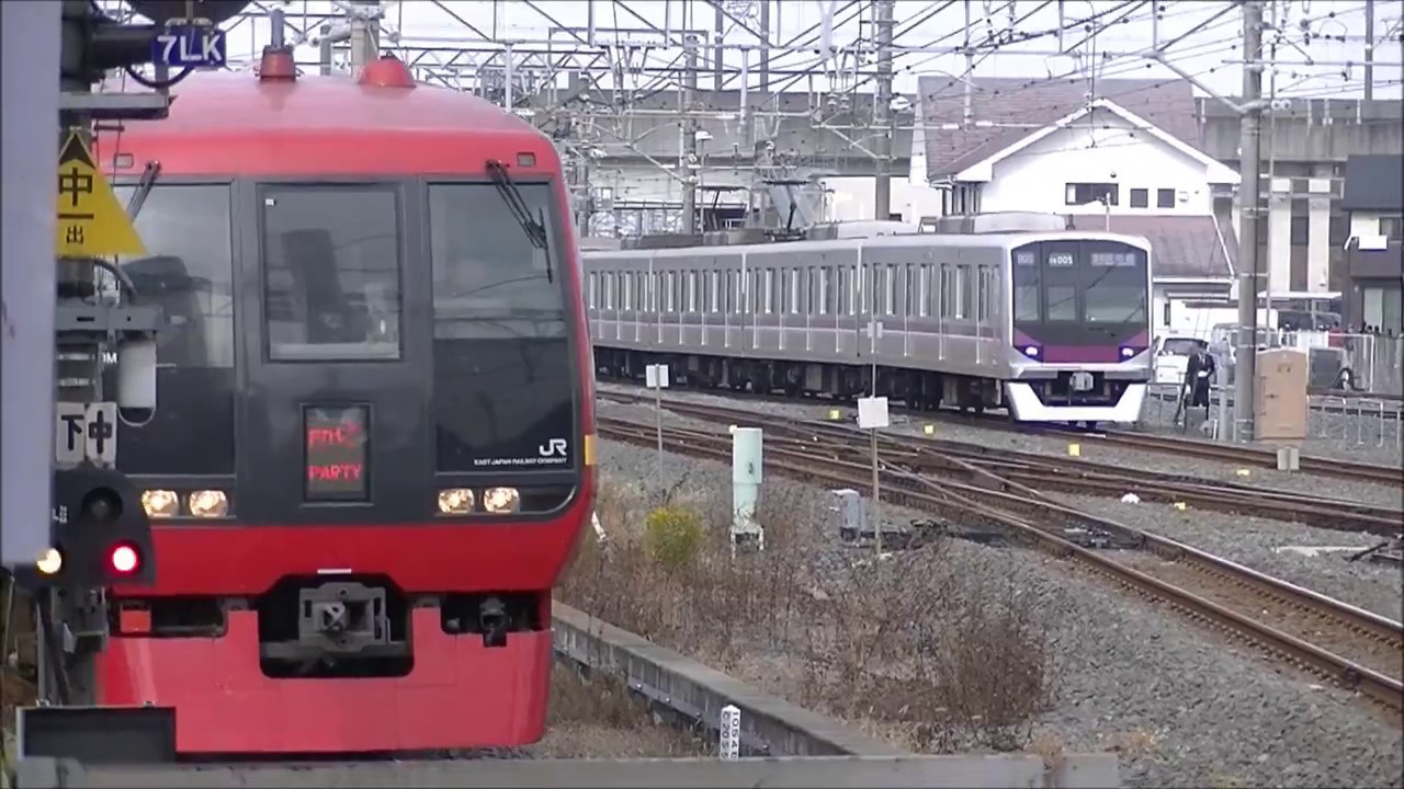 HD【南栗橋初入線！】JR東日本253系OM-02 東武ファンフェスタ号 南栗橋駅到着・発車