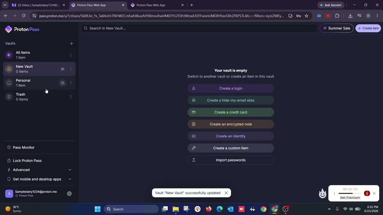 How to Create a Password Manager Vault in Proton Pass