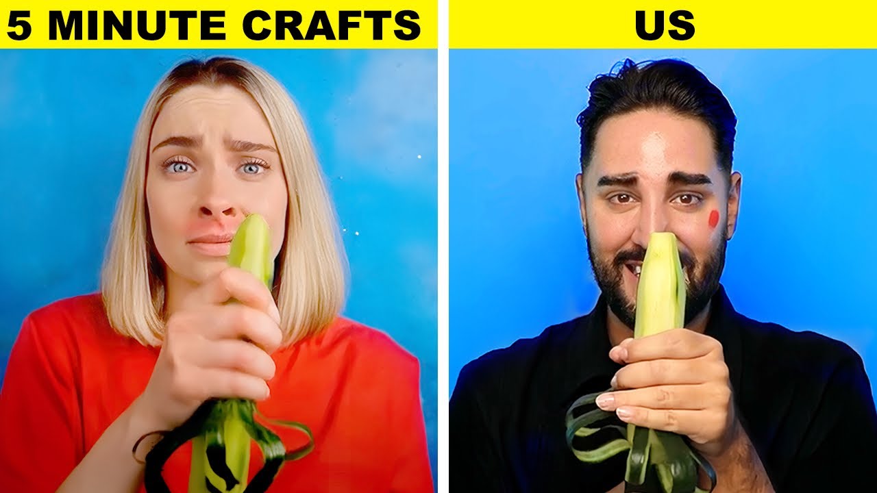 Re-Creating TERRIBLE 5-Minute Crafts HACKS! 💜🖤 The Welsh Twins
