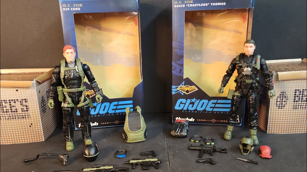 GIJoe Classified Ripcord and Crazy Legs Haslab Dragonfly Night Force