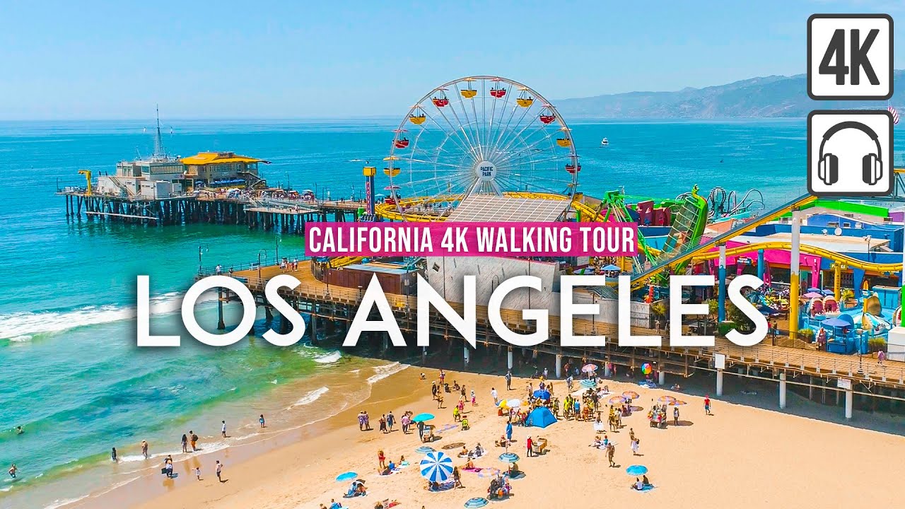LOS ANGELES, California 4K Walking Tour - Captions & Immersive Sound [4K Ultra HD/60fps]